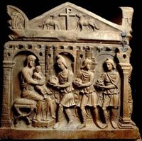 · Epifanía en el Arte Paleocristiano · Sarcófago de Catervio, Severina y Basso · S. IV · Catedral de Tolentino ·