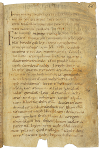 · Evangelio de Nicodemo · · Manuscrito pergamino s. IX/X · Gentileza de Einsiedeln, Stiftsbibliothek, Codex 169 (468)